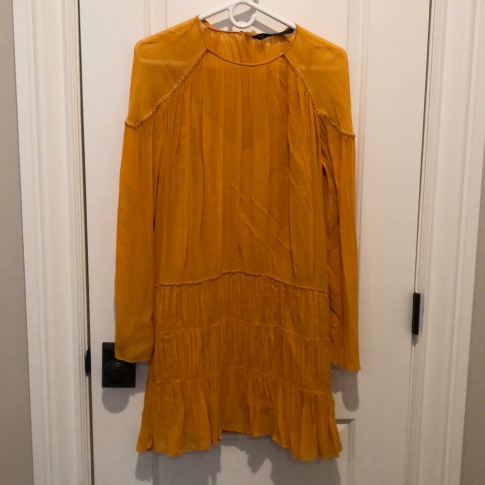 Zara mustard dress